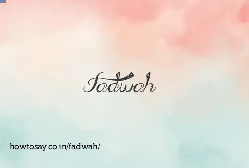 Fadwah