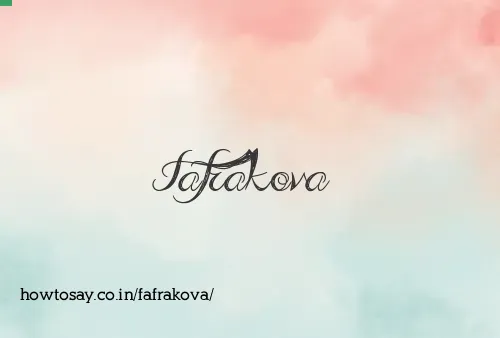 Fafrakova