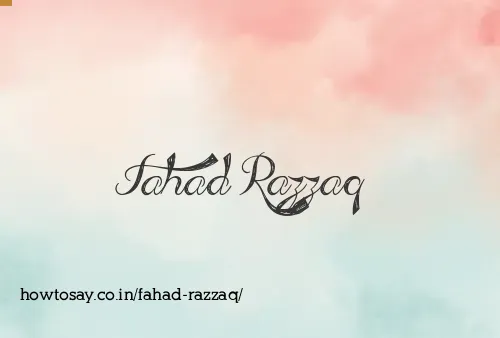 Fahad Razzaq