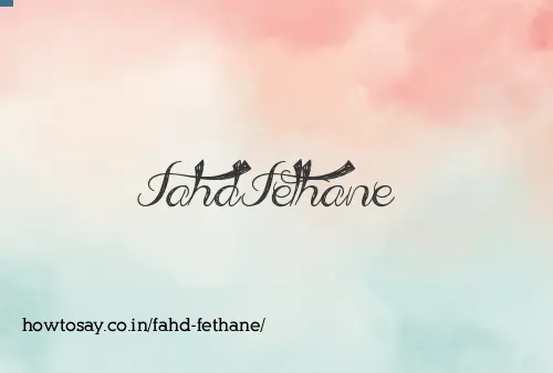 Fahd Fethane