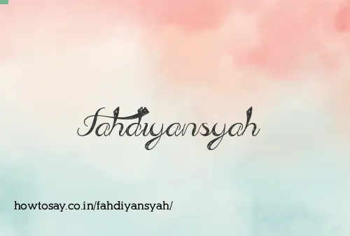 Fahdiyansyah