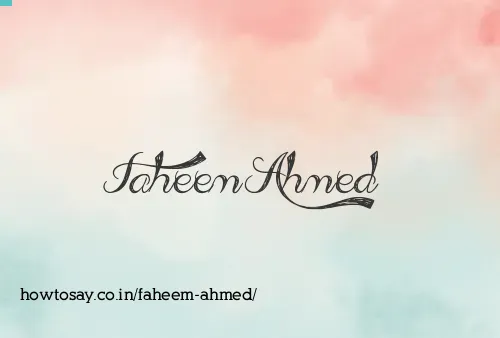 Faheem Ahmed