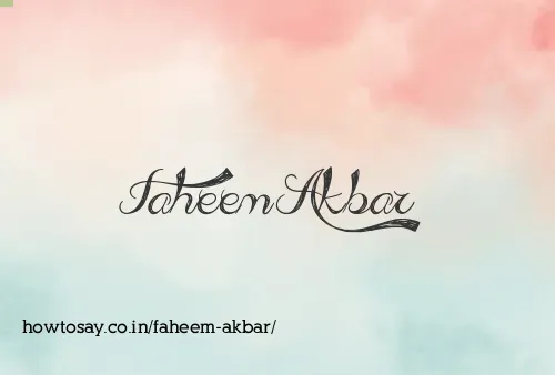 Faheem Akbar