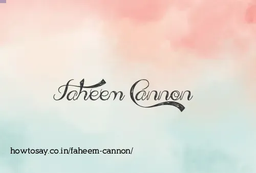 Faheem Cannon