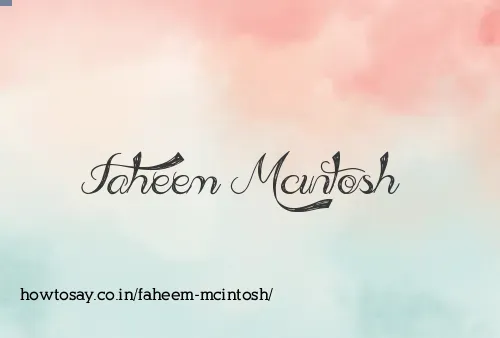 Faheem Mcintosh