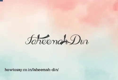 Faheemah Din