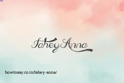 Fahey Anna