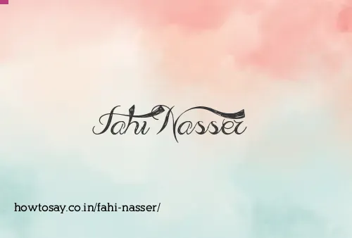 Fahi Nasser