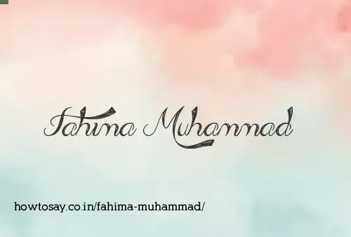 Fahima Muhammad