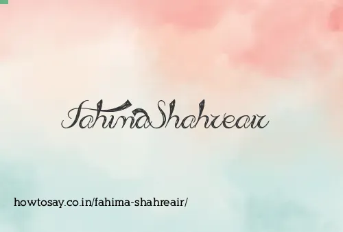 Fahima Shahreair