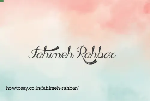 Fahimeh Rahbar
