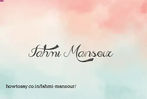 Fahmi Mansour