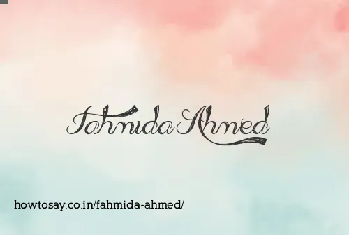 Fahmida Ahmed