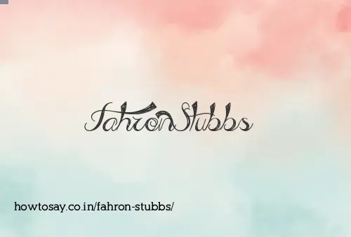 Fahron Stubbs