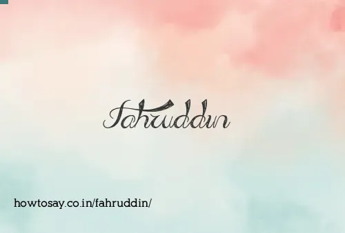Fahruddin