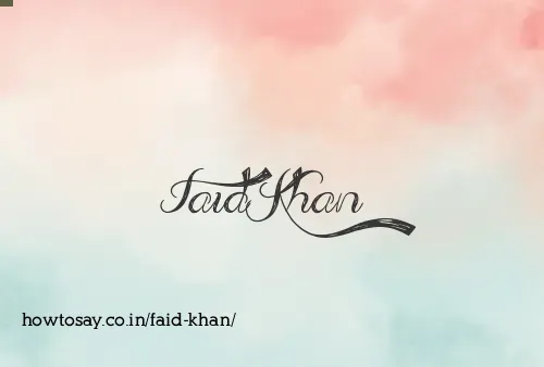 Faid Khan