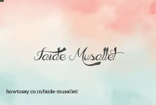 Faide Musallet