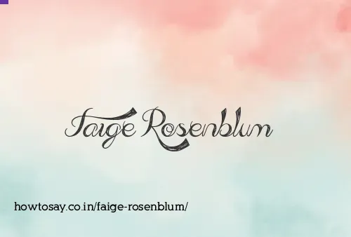 Faige Rosenblum