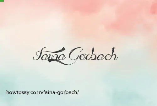Faina Gorbach