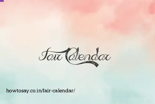 Fair Calendar