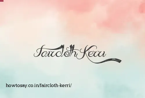 Faircloth Kerri
