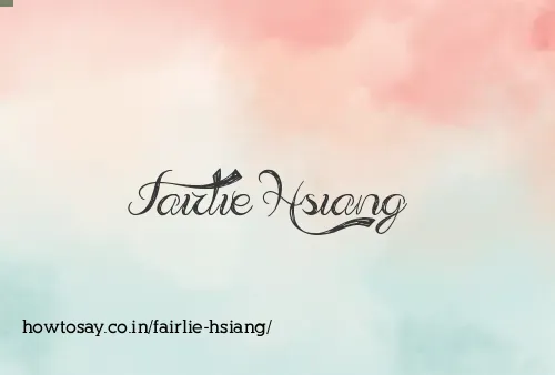 Fairlie Hsiang