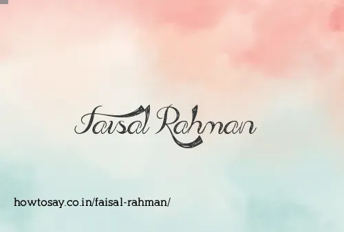 Faisal Rahman
