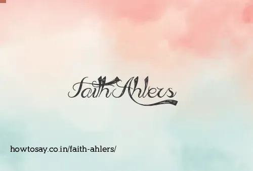 Faith Ahlers