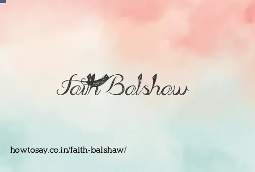 Faith Balshaw