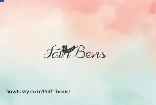Faith Bevis