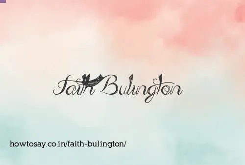 Faith Bulington