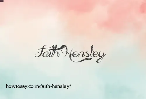 Faith Hensley