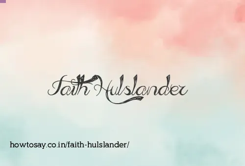 Faith Hulslander