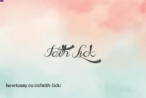Faith Lick