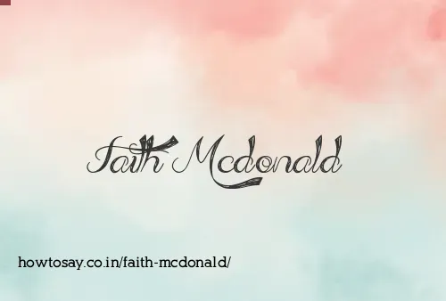Faith Mcdonald
