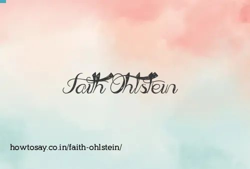 Faith Ohlstein