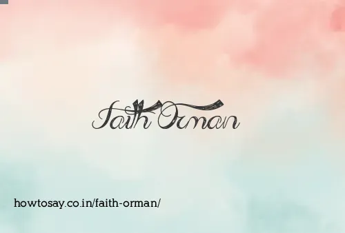Faith Orman
