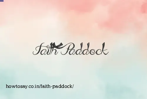 Faith Paddock