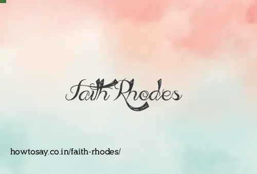 Faith Rhodes