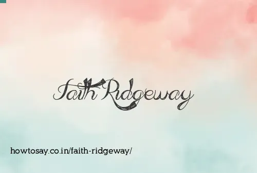 Faith Ridgeway