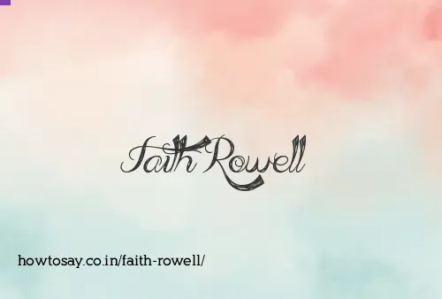 Faith Rowell