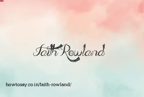 Faith Rowland