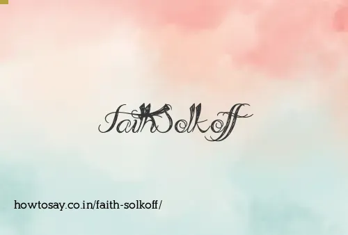 Faith Solkoff