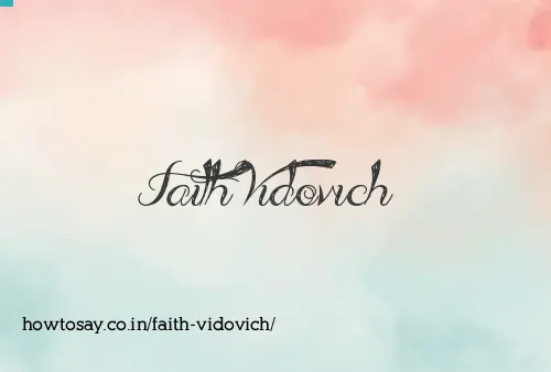 Faith Vidovich