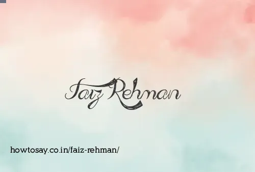Faiz Rehman