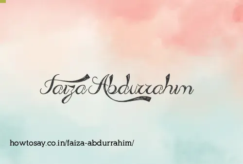 Faiza Abdurrahim
