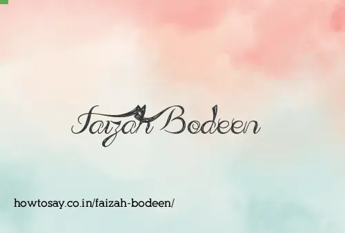 Faizah Bodeen