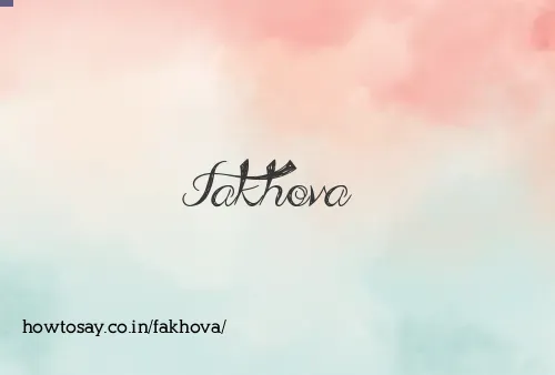 Fakhova