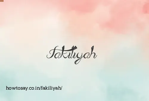 Fakiliyah