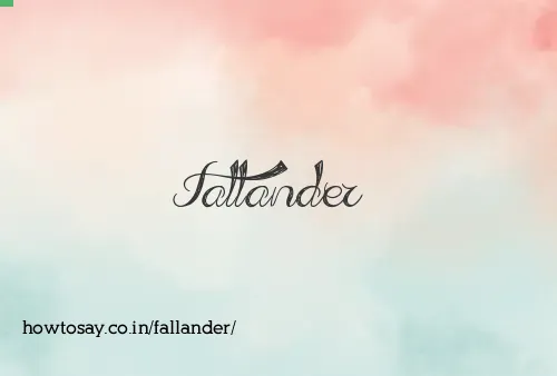 Fallander